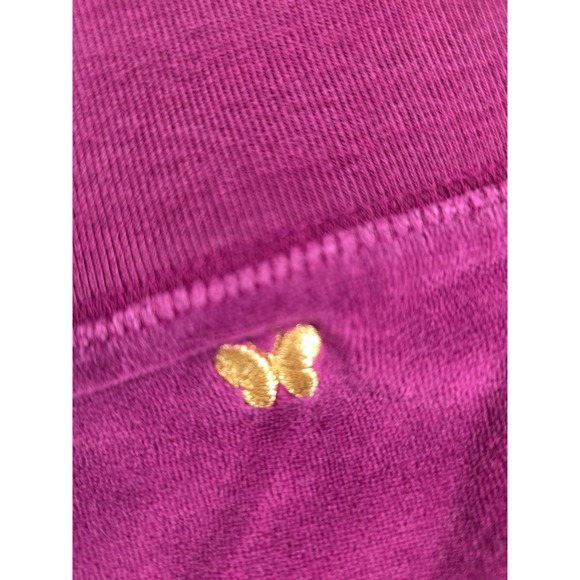 Aeropostale Women's S Purple Velour Wide Leg Drawstring Sweatpants Lounge Y2K - Picture 6 of 8